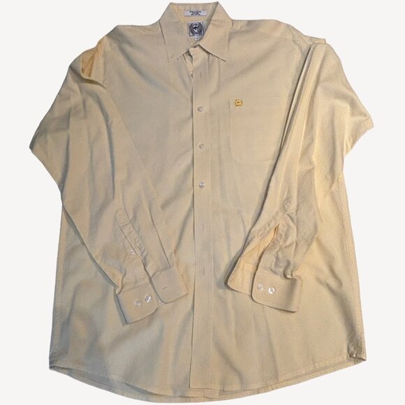 Cinch Other - Cinch Mens Yellow Long Sleeve Cotton Shirt Size Small